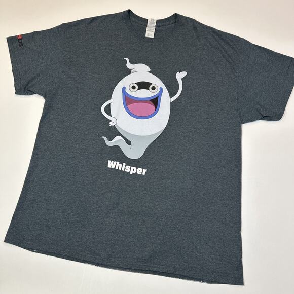 Yo-Kai Watch Shirt Mens 2XL XXL Gray Whisper Nintendo 3DS Anime Yokai Tee - Picture 5 of 11